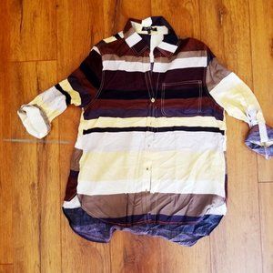 Velvet Heart Multi-Color Striped Button Down Shirt Sz. S